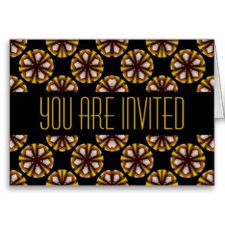 Brown and Yellow Party Invitation Greeting Card