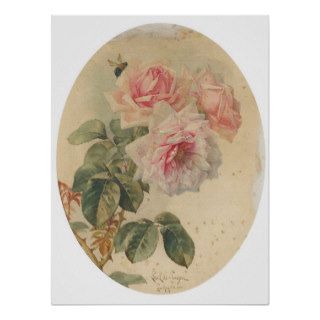 Paul De Longpre, Romantic Pink Roses Posters