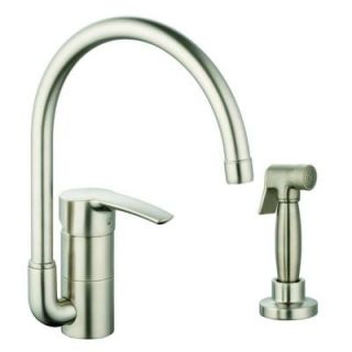 GROHE Eurostyle Single Handle Side Sprayer Kitchen Faucet in Brushed Nickel with SilkMove Ceramic Cartridge 33980EN1
