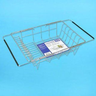 Expandable CHROME DISH drying RACK over sink dry  