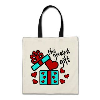 Love, The Greatest Gift With Gift Box And Hearts Tote Bag