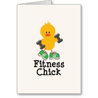 Fitness Chick Greeting Card