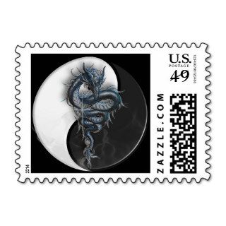 Yin Yang Chinese Dragon Postage Stamp