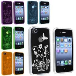 Clear/ Blue/ Purple/ Orange/ Green TPU Cases for Apple iPhone 4/ 4S (Set of 5) BasAcc Cases & Holders