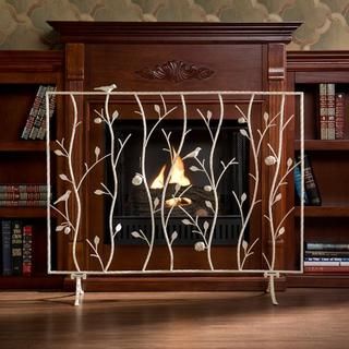 Abbey Antique White Fireplace Screen Upton Home Decorative Screens