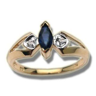 .015 ct 6X3 Mq Sapphire And Hearts Ring Jewelry