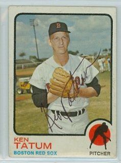 Ken Tatum AUTO 1973 Topps #463 Red Sox Sports Collectibles