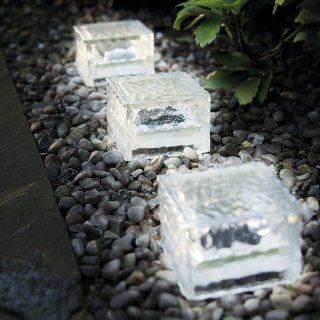 Festive Lights   Solar Path Gardman Glass Ice Cube Brick Light (1 Piece)  Landscape Path Lights  Patio, Lawn & Garden