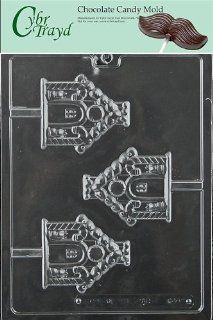Cybrtrayd C463 Lolly Christmas Chocolate Candy Making Mold, Gingerbread House Kitchen & Dining