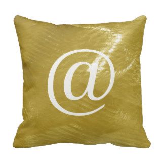 At Sign Faux Gold Look Pillows