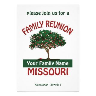 Missouri Family Reunion Apple Tree Invite