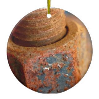 Rusted Nuts and Bolts Christmas Tree Ornaments
