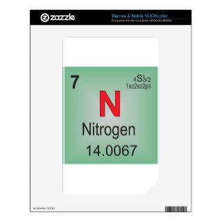 Nitrogen Individual Element of the Periodic Table NOOK Color Decal