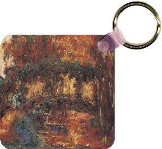 Rikki KnightTM Claude Monet Art The Japanese Bridge #2 Key Chains (Set of 2)
