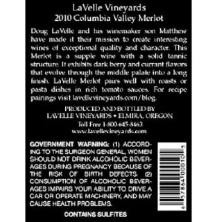 2010 LaVelle Vineyards Columbia Valley Merlot 750 mL Wine