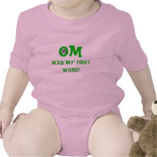 Om Was My First Word   Baby Yoga Clothes T Shirts