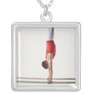 Gymnast Doing Handstand on Parallel Bars Jewelry