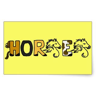 CB  Fun Horse Cartoon Letters Stickers