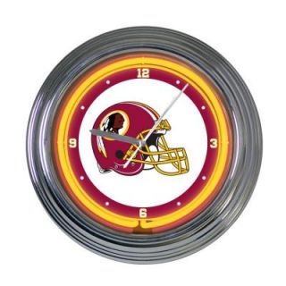The Memory Company 15 in. NFL License Washington Redskins Neon Wall Clock DISCONTINUED NFL WRS 276