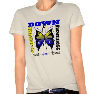 Down Syndrome Awareness Butterfly T Shirts