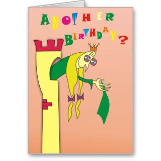 Old Princess in Tower Humorous Birthday Cards