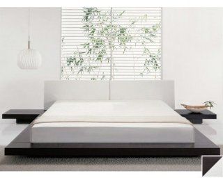 Worth Bed California King/Wenge & White Leather Home & Kitchen