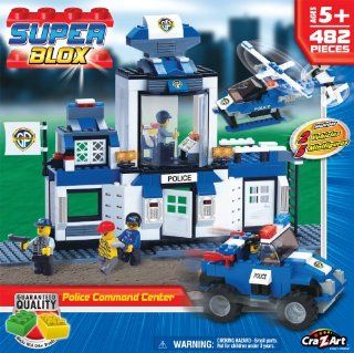 Cra Z Art Superblox Deluxe Police Station Construction Set 482 Pc N Toys & Games