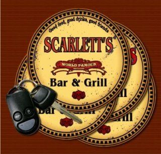 SCARLETT'S Family Name Bar & Grill Coasters Kitchen & Dining