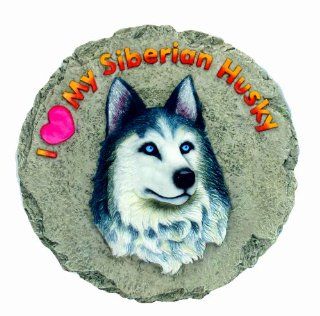Spoontiques Siberian Husky Stepping Stone  Outdoor Decorative Stones  Patio, Lawn & Garden