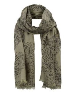 Olive Fingerprint Scarf