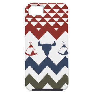 Native American Red Blue Chevron Tipi Skulls Arrow iPhone 5 Covers