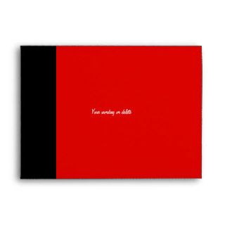 Red black mod trendy timeless classic envelopes