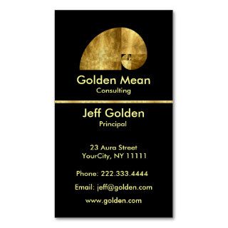 Golden Mean Business Card
