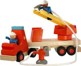 WoodyClick Construction System, Fire Ladder Truck Toys & Games