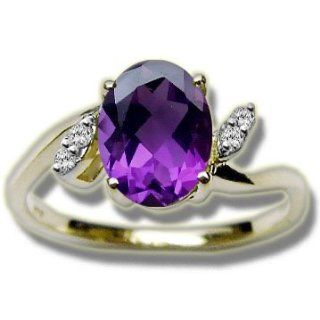 .04 ct 8X6 Oval Amethyst Ladies Ring Jewelry