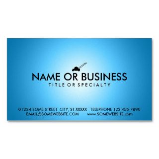 blue glow lawn mowing loyalty business card template