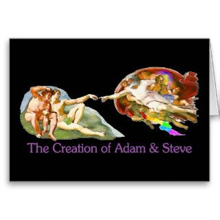 Creation of Adam and Steve Greeting Cards