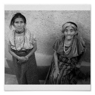 Elderly mayan women poster