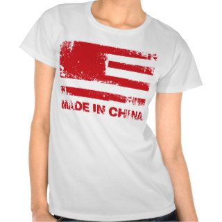 America Made in China   Red T shirts