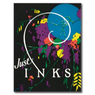 Just Inks Vintage Printing Ink Advertisement Postcard