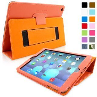 Snugg iPad Air (iPad 5) Case in Orange Leather   Flip Cover and Stand with Automatic Wake / Sleep, Elastic Hand Strap & Soft Premium Nubuck Fibre Interior to Protect Apple iPad Air (iPad 5)   Includes Lifetime Guarantee Computers & Accessories