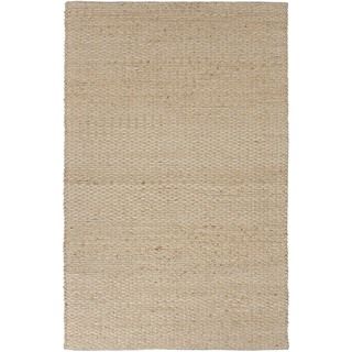 Natural Solid Jute/ Cotton Beige/ Brown Eco friendly Rug (8' x 10') JRCPL Accent Rugs