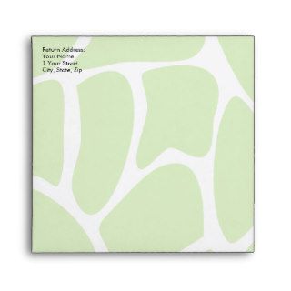 Giraffe Print Pattern. Safari Green. Envelope