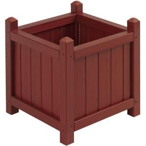 Cal Designs 16 in. All Weather Composite Crown Planter Mahogany WOOD189 CSM H WOOD PLANTER BOX