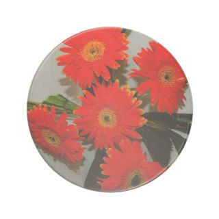 Five Red Flowers Coaster