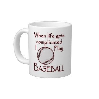 Funny Baseball Sport Life Gets Complicated I Play Jumbo Mugs