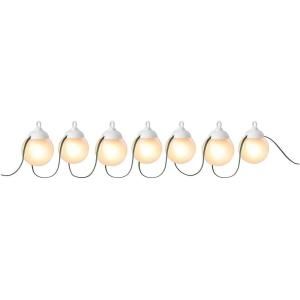 Patio Lights White Incandescent 7 Light Mini Globe String Lanterns 7973 03W