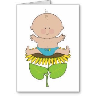 Sunflower Baby Boy Cards