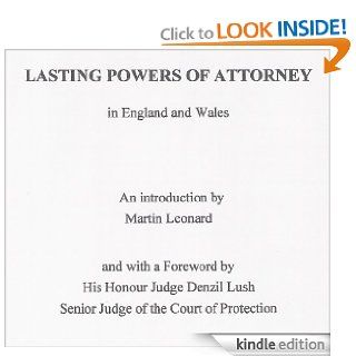 Lasting Powers of Attorney in England and Wales eBook Martin Leonard Kindle Store