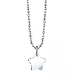 Stainless Steel Cubic Zirconia Star Necklace Stainless Steel Necklaces